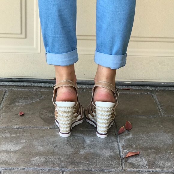 Boho Chic Strappy Platform Espadrille Wedge Sandal - Picture 4 of 5